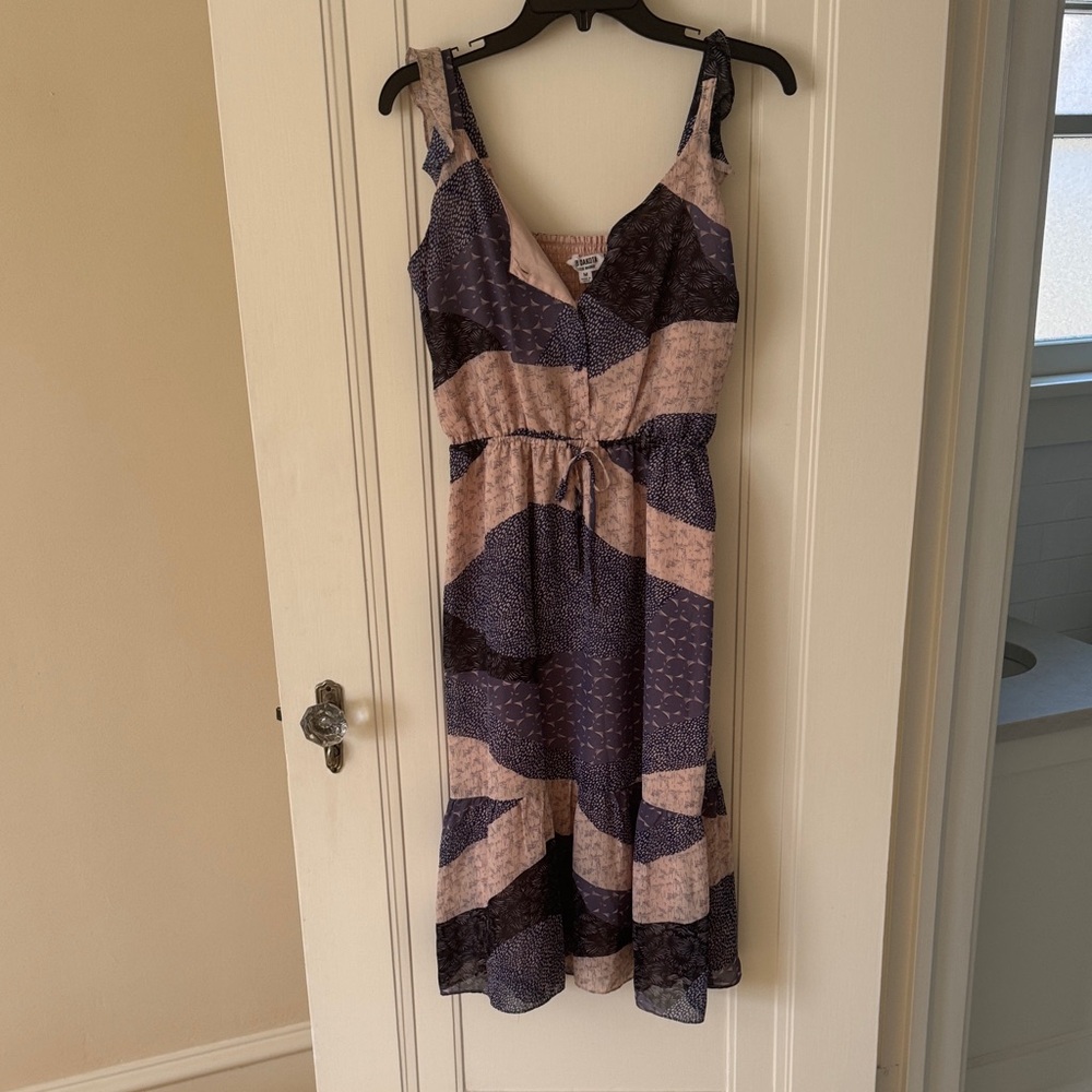 BB Dakota Purple and Pink Midi Dress